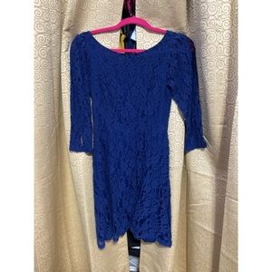 Navy Blue Lace Dress